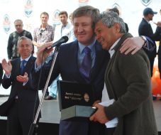 Aleksandr Lukyanchenko, Rinat Akhmetov and Mircea Lucescu