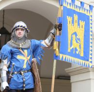 Participant of festive parade