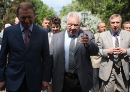 Georgiy Grechko, Mikhail Zgurovskiy and Leonid Kuchma