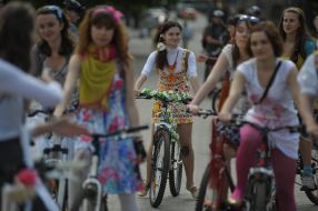 Girls on bicycles