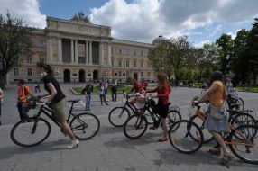 Girls on bicycles