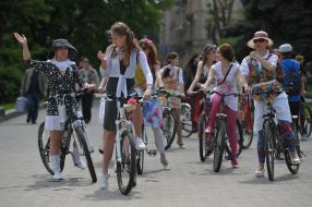 Girls on bicycles