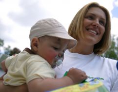 Yana Klochkova, with her son Sasha