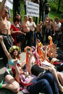 Activists of women's movement FEMEN