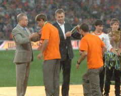 The ceremony of rewarding of players of FС "Shakhter"