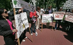 Участники акции "Строительный террор - STOP!"