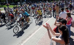 Учасники велопробігу