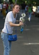 Girl with flowers