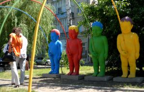 Sculptural-light installation Rainbow