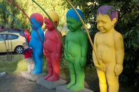 Sculptural-light installation Rainbow