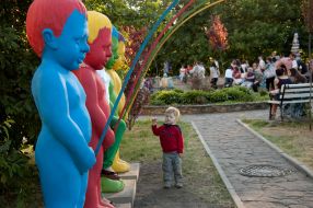 Sculptural-light installation "Rainbow"