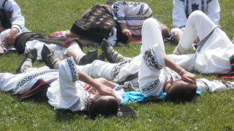 Участники гуцульского праздника ”Полонинська ватра”