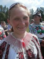Участница гуцульского праздника ”Полонинська ватра”