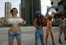 The participants of  action "Naked walls"