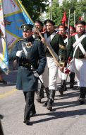 Marsh-parade of military historical clubs participants