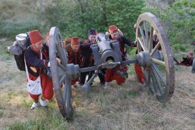 Military reconstruction of episodes  Crimea war battle