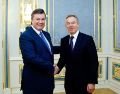 Viktor Yanukovich and Tony Blair