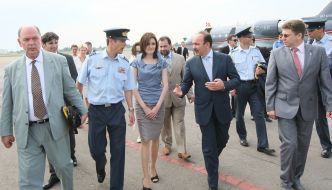 Crown Prince of Denmark Frederik, Mikhail Tsymbalyuk and Oleg Pankevich