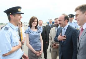 Crown Prince of Denmark Frederik, Mikhail Tsymbalyuk and Oleg Pankevich