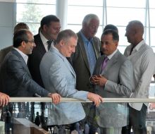 Gennadiy Kernes, Mikhail Dobkin, Grigoriy Surkis, Boris Kolesnikov and Aleksandr Yaroslavskiy