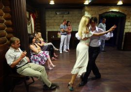 The participants of party dance tango