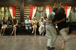 The participants of party dance tango