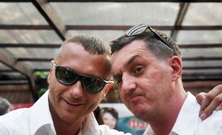 OVadim Michkovskiy (Dyadya Zhora) and Larson (Sergiy Larkin)