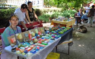 Participants of the All-Ukrainian festival of artists-soap makers