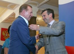 Leonid Kuchma and Mihail Zurabov