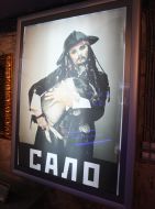 Placard with inscription "fat"