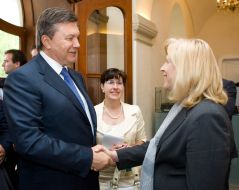 Viktor Yanukovich and Iveta Radiсovа