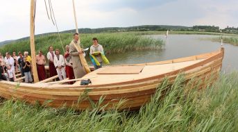 Solemn launching Cossack boats