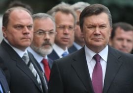 Viktor Yanukovich, Mikhail Kulinyak, Dmitriy Tabachnik and Nikolay Prisyazhnyuk