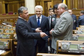 Valentin Zaychuk, Vladimir Litvin and Abdullah II