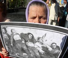 Participant of the mass meeting-requiem