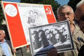 Participant of the mass meeting-requiem