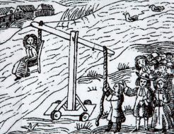 Гравюра, изображающая пытку