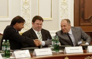 Lakshmi Mittal, Jason Murphy and Victor Pinchuk