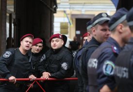 The employees of the special division "Berkut"
