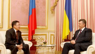 Viktor Yanukovich and Tsakhiagiin Elbegdorj
