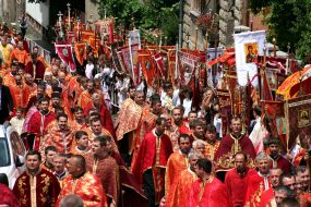 Participants of  religious procession