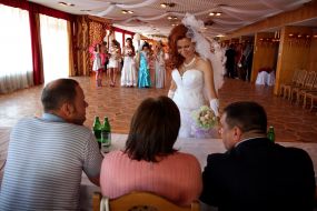 Participant of the parade of brides