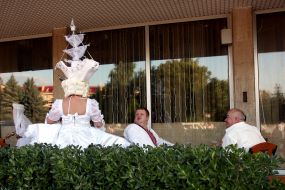 Participant of the parade of brides
