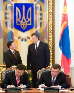 Viktor Yanukovich, Konstantin Grishchenko and Tsakhiagiin Elbegdorj