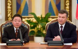 Viktor Yanukovich and Tsakhiagiin Elbegdorj