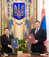 Viktor Yanukovich and Tsakhiagiin Elbegdorj