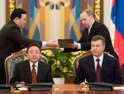Viktor Yanukovich and Tsakhiagiin Elbegdorj