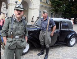 Participants of military historical reconstruction