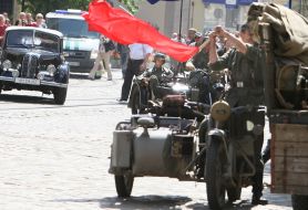 Participants of military historical reconstruction