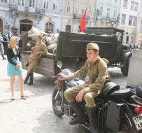 Participants of military historical reconstruction